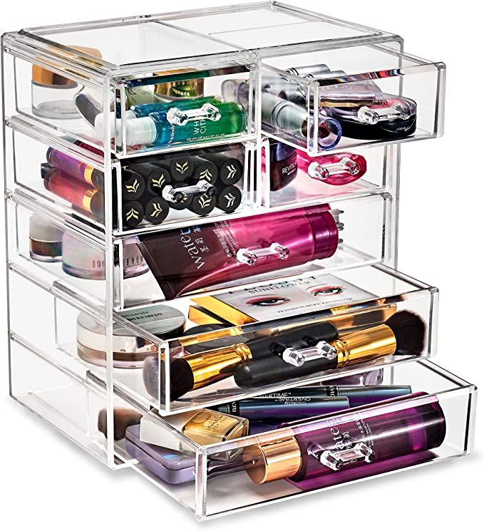 Sorbus Clear Cosmetics Makeup Organizer - Big & Spacious Acrylic Display Case - Stylish Designed ... | Amazon (US)