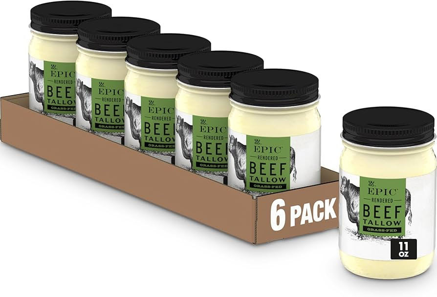 Epic Beef Tallow Cooking Fat, 11 Ounce - 6 per case. | Amazon (US)