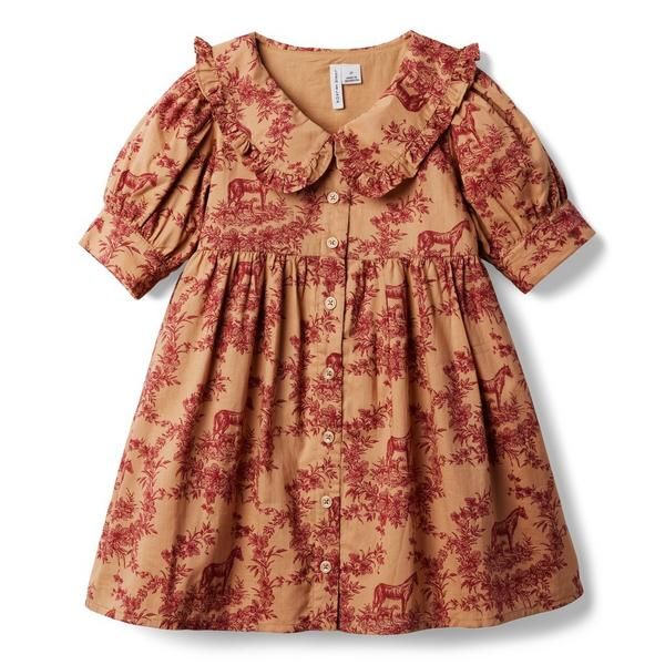 Floral Equestrian Ruffle Collar Dress | Janie and Jack