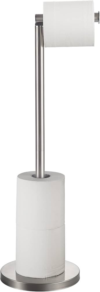 LBSYSLB Toilet Paper Holder Stand,Brushed Nickel SUS 304 Stainless Steel,Free Standing Toilet Pap... | Amazon (US)