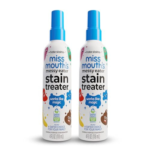 Miss Mouth's Messy Eater Stain Treater Spray - 4oz 2 Pack Stain Remover - Newborn & Baby Essentials - No Dry Cleaning Food, Grease, Coffee Off Laundry, Underwear, Fabric | Amazon (US)