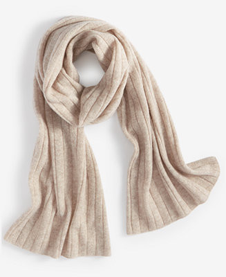Charter Club Ribbed 100% Cashmere Scarf, Created for Macy's - Macy's | Macy's