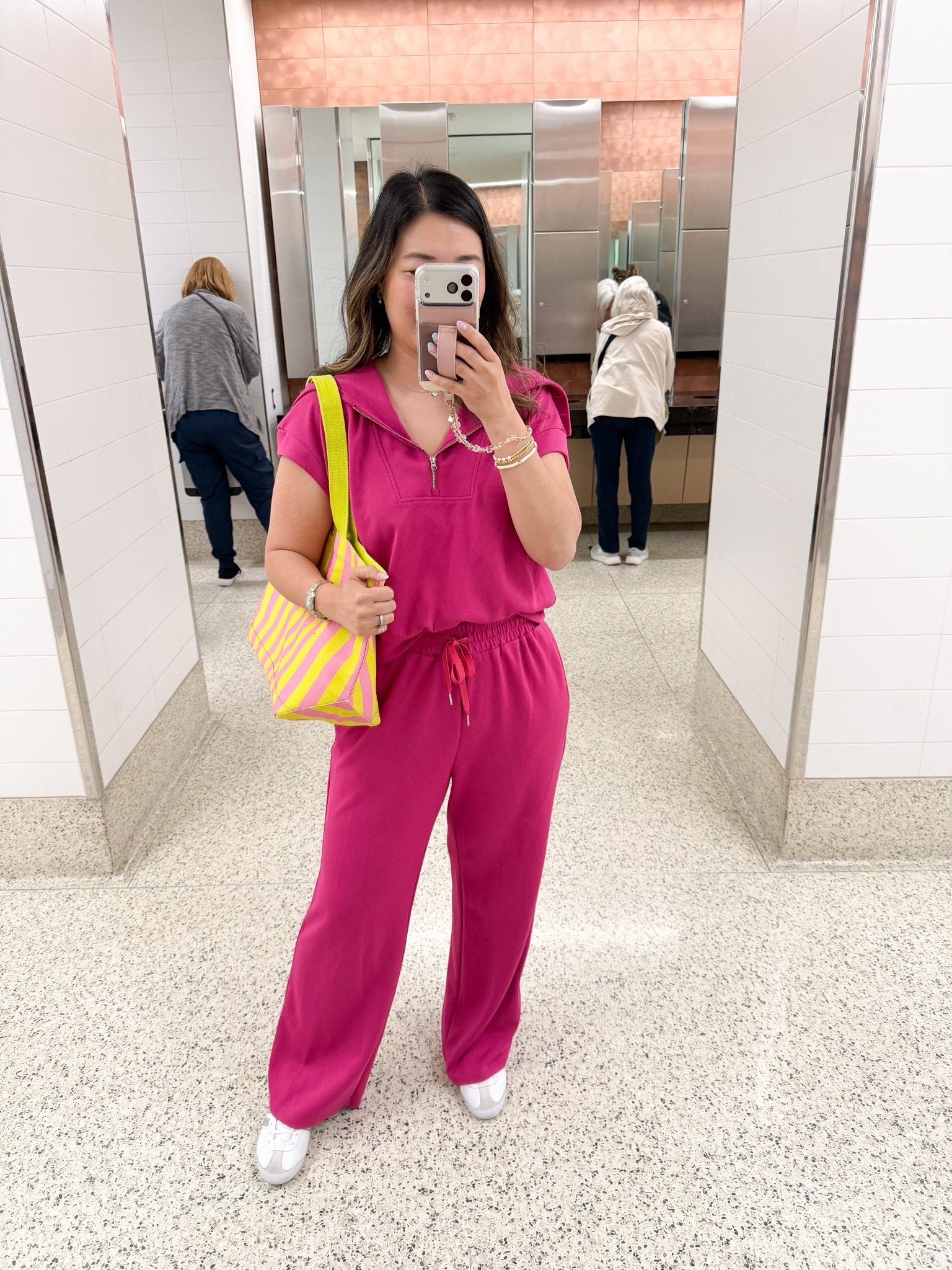 Airport travel outfit
Look for less set: Medium
Baublebar striped custom tote