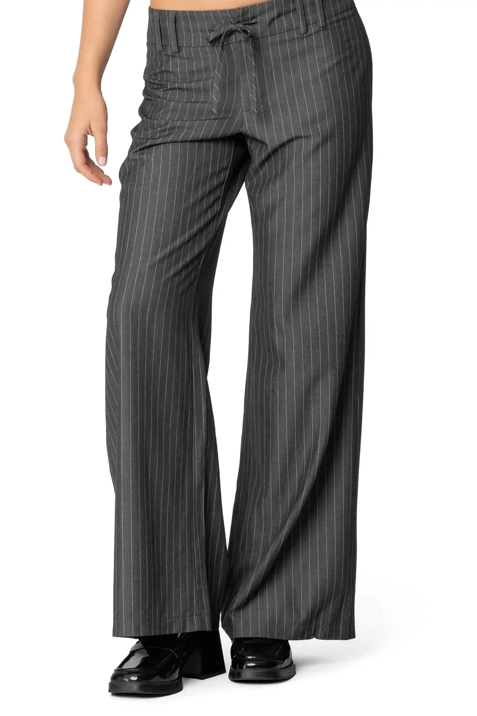 Mayla Pinstripe Drawstring Wide Leg Pants (Women) | Nordstrom | Nordstrom