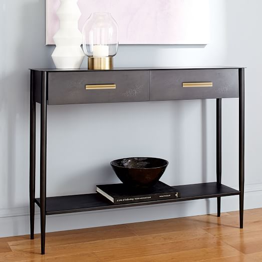 Metalwork Console - Hot-Rolled Steel Finish | West Elm (US)