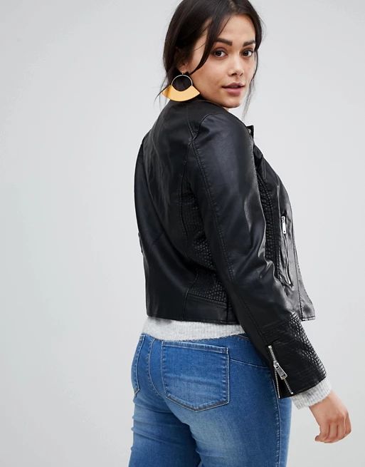 Vero Moda Curve Faux Leather Biker Jacket | ASOS US