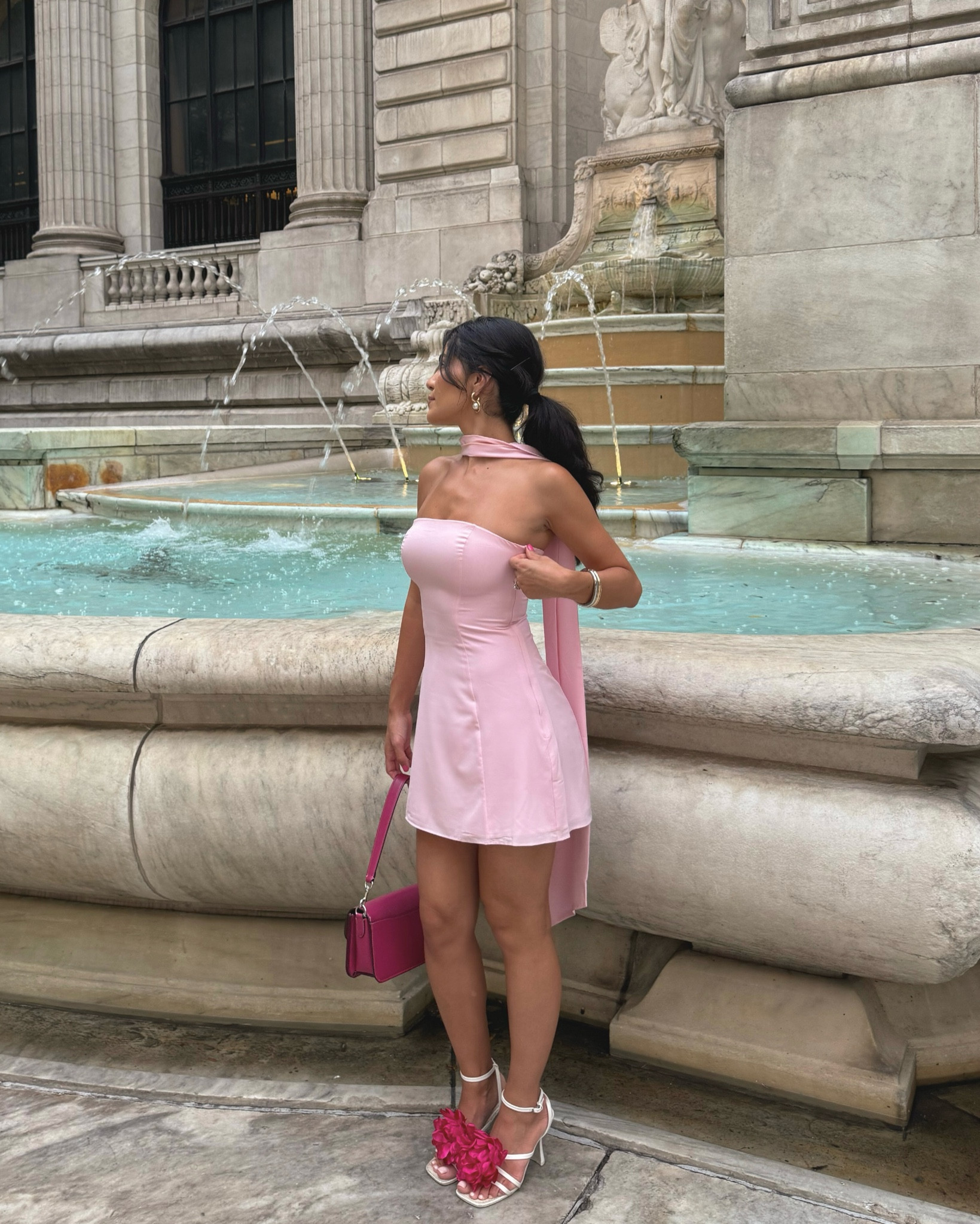 🎀💗 mini dress, skinny scarf, pink dress, nyfw, nyc fashion 

#LTKStyleTip