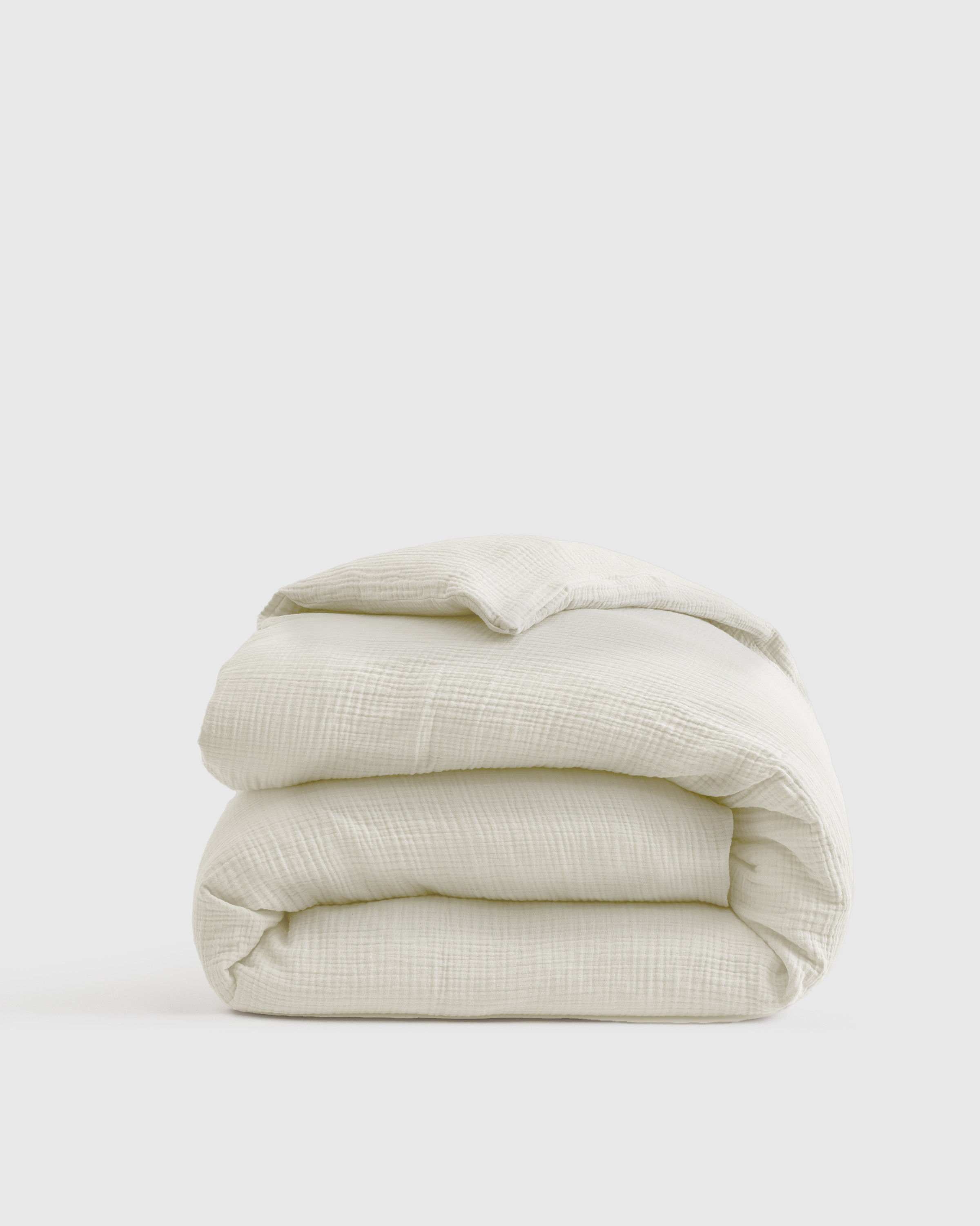 Quince | Organic Airy Gauze Duvet Cover in Ivory, Size Twin, Cotton | Quince