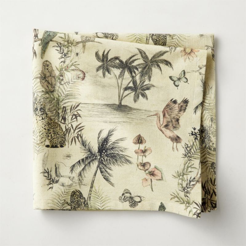 Jungle Print Linen Napkin by Matthew Williamson + Reviews | CB2 | CB2