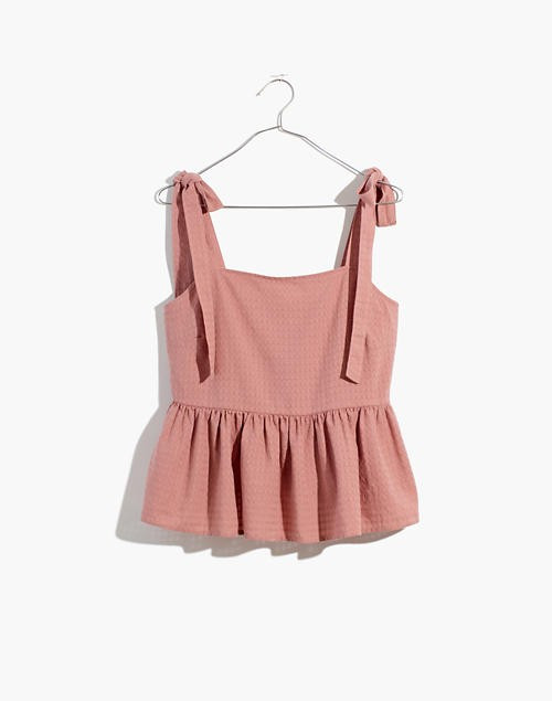 Rosalie Tie-Strap Top in Textured Gingham - Ltk Sale | Madewell