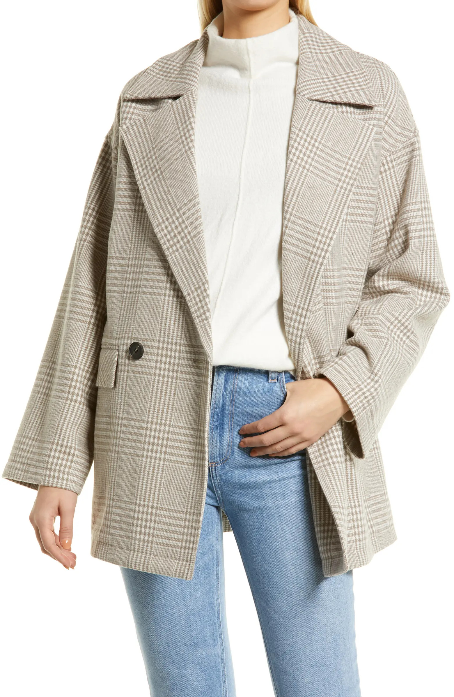 Avec Les Filles Oversize Double Breasted Swing Coat | Nordstrom | Nordstrom