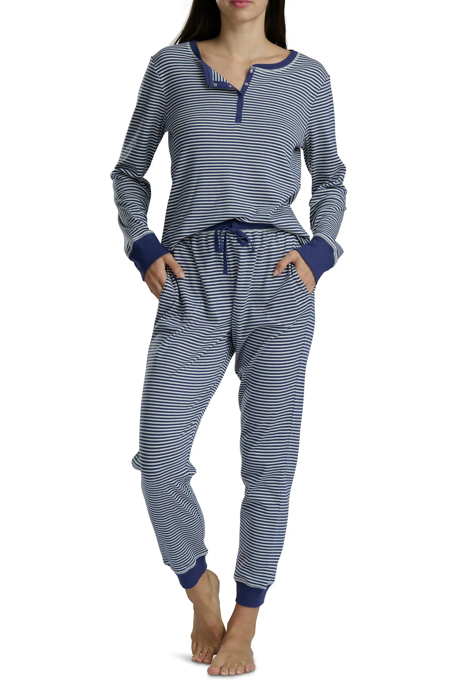 Cotton Blend Pajama Top & Pants Set | Nordstrom