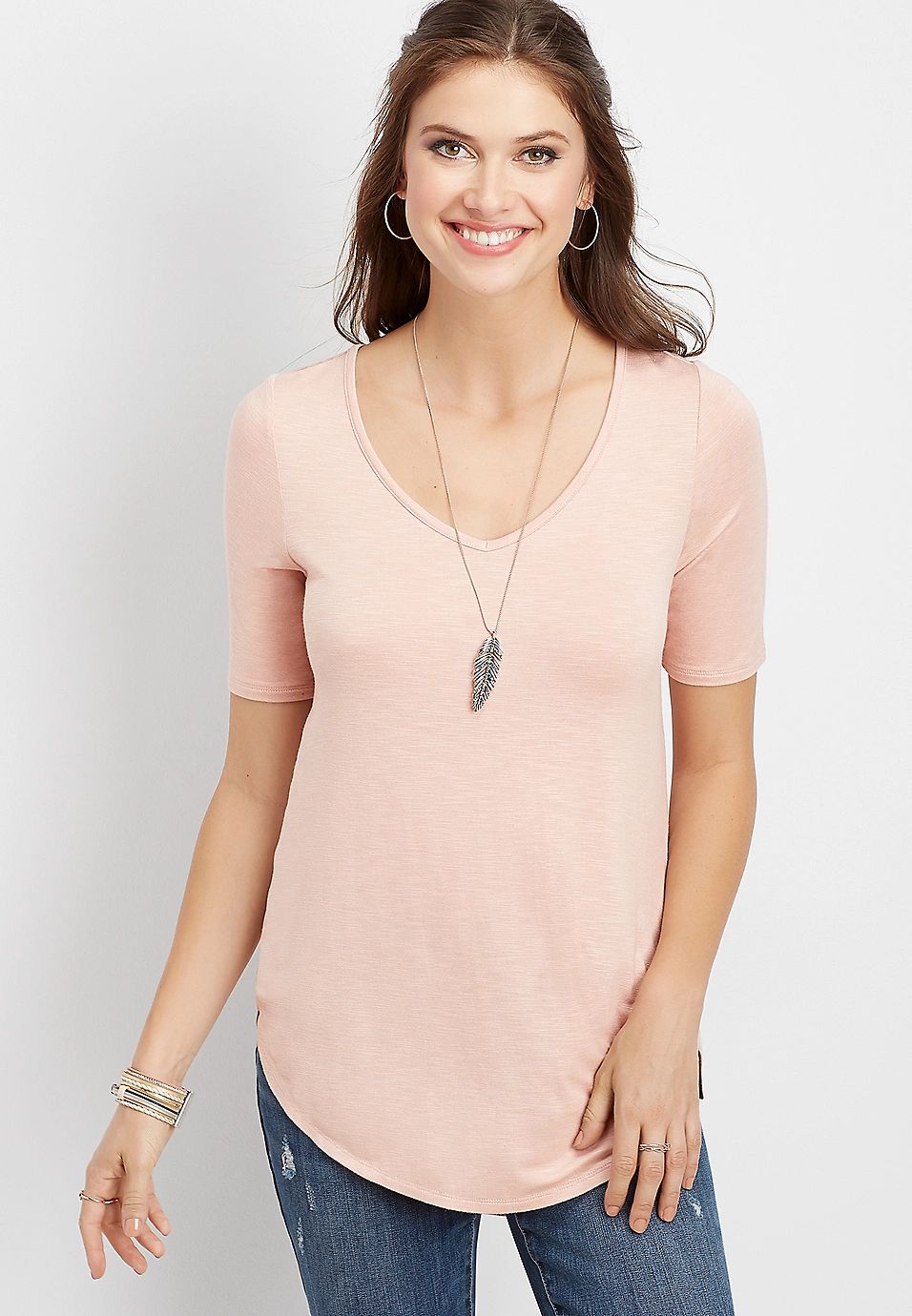 24/7 Flawless solid tee | Maurices