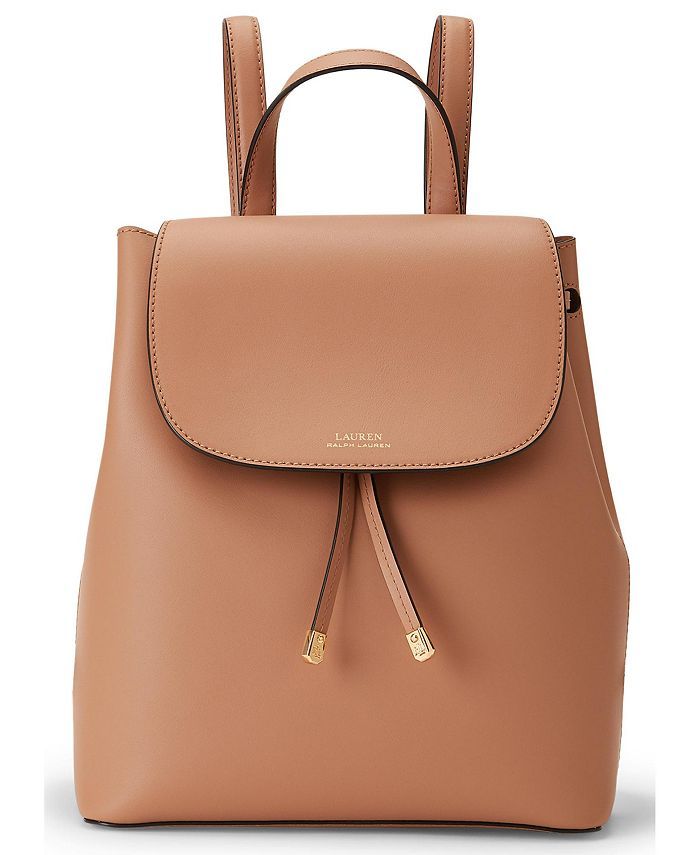 Lauren Ralph Lauren Dryden Flap Leather Backpack  & Reviews - Handbags & Accessories - Macy's | Macys (US)