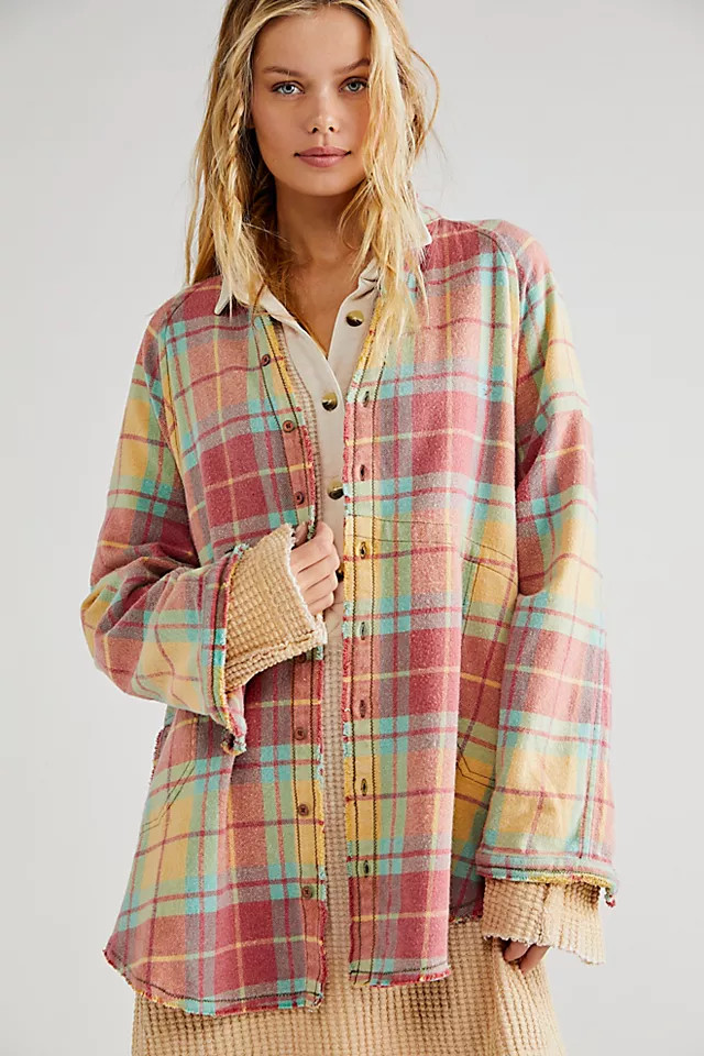 We The Free Summer Daydream Plaid Buttondown | Free People (Global - UK&FR Excluded)