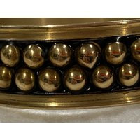 Vintage Knob Brass Black Boho Hippie Ethnic Bangle | Etsy (US)