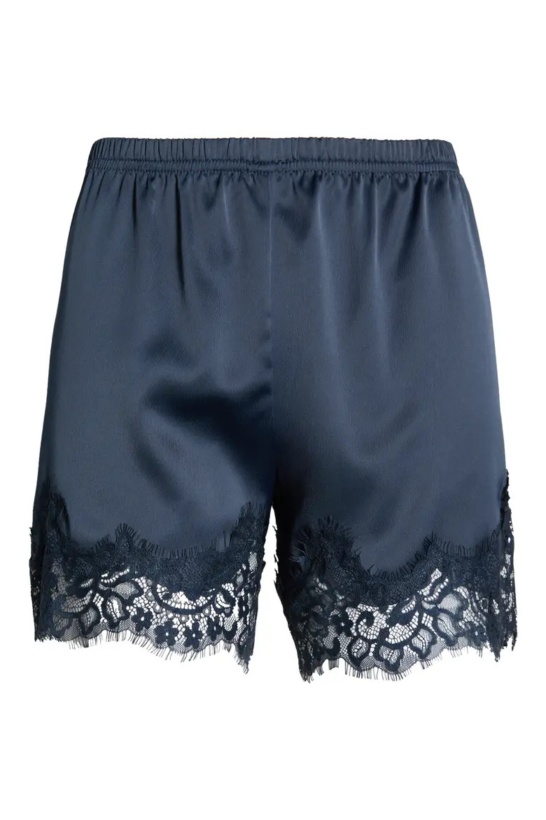 Lace Trim Satin Shorts (Women) | Nordstrom | Nordstrom