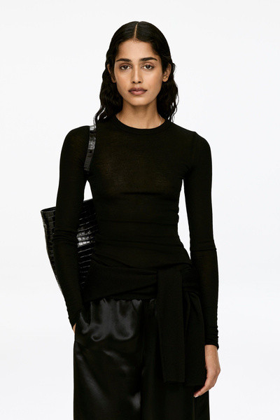 Long-Sleeved Merino Top – Black – Women – ARKET GB | Arket UK