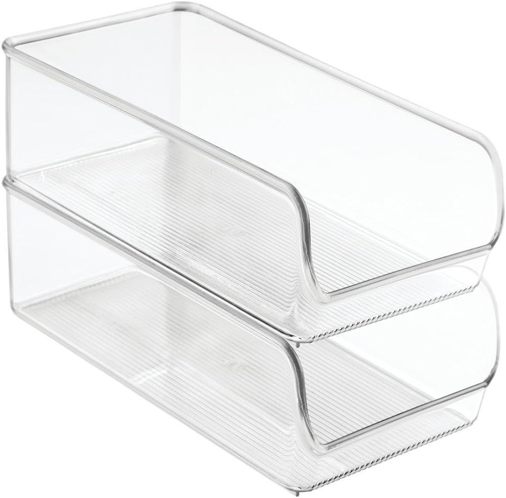 iDesign Linus Plastic Fridge and Freezer Storage Organizer Bin, Clear Container for Food, Drinks, Pr | Amazon (US)