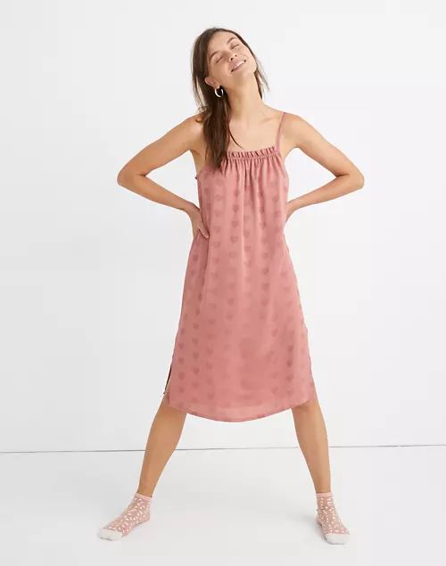 Heart Jacquard Side-Button Pajama Dress | Madewell