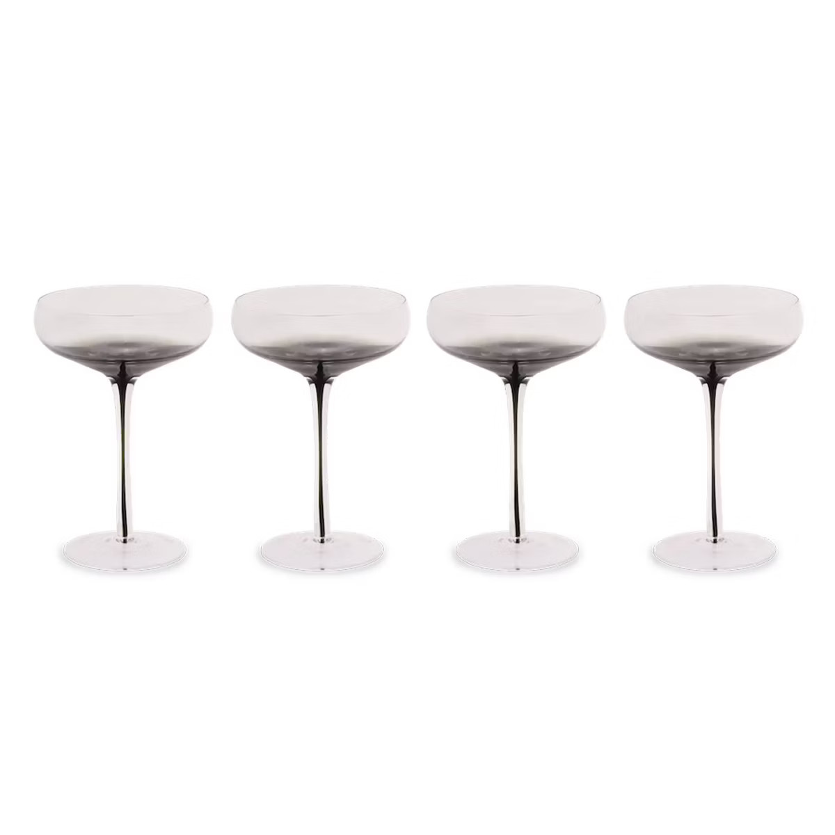 Hotel Collection Smoke Stem Champagne Glasses - Smoky Black Champagne and Coupe Flutes | Target