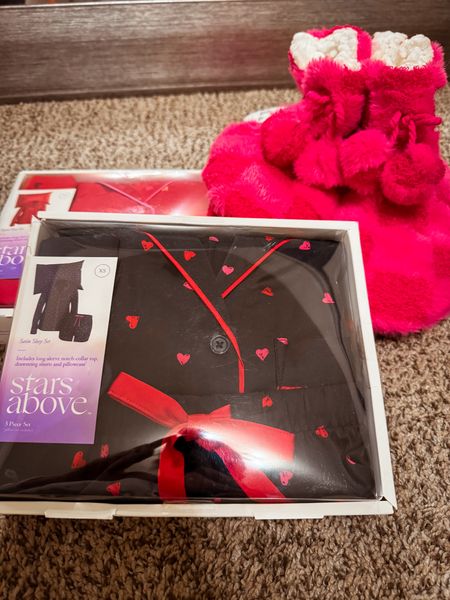 Valentine’s Day pajama sets paired with cozy faux fur booties - target pjs 

#LTKSeasonal #LTKfindsunder50 #LTKstyletip