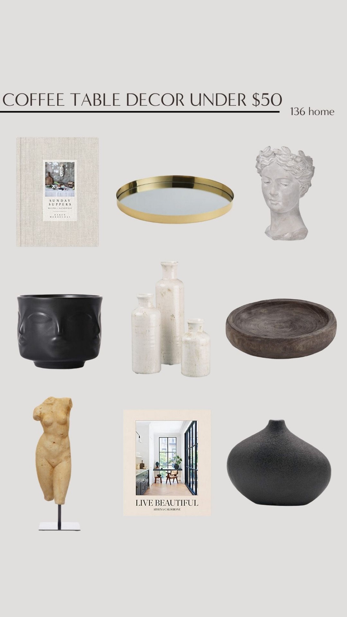 Coffee Table Decor Under $50 #coffeetable #homedecor #under50

#LTKhome #LTKunder50 #LTKstyletip