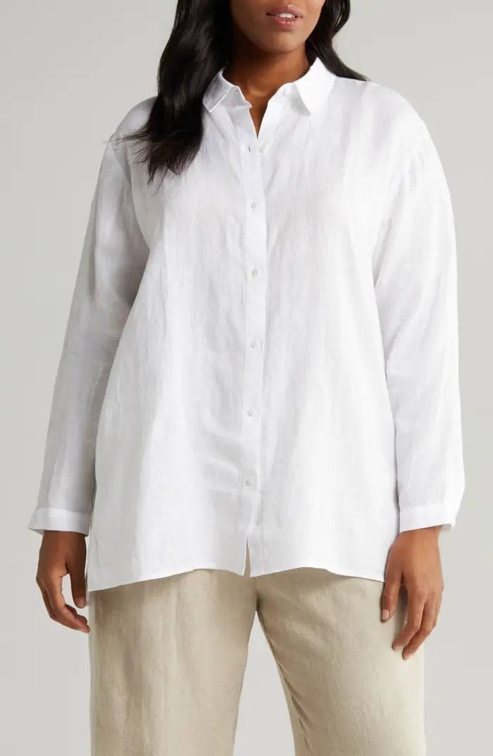 Classic Easy Organic Linen Button-Up Shirt | Nordstrom