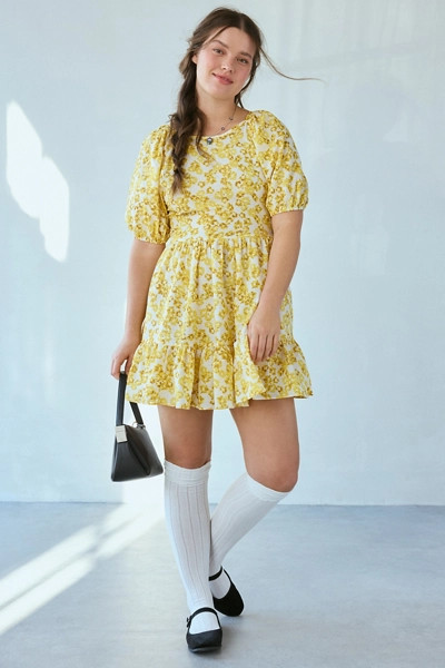 Glamorous Daisy Floral Tie-Back Mini Dress | Urban Outfitters (US and RoW)