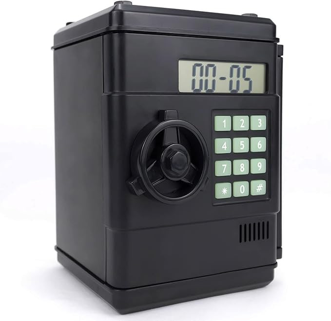LB Electronic Money Bank for Kids Password Mini Safe Box Auto Recognize Coin Piggy Bank Display B... | Amazon (US)