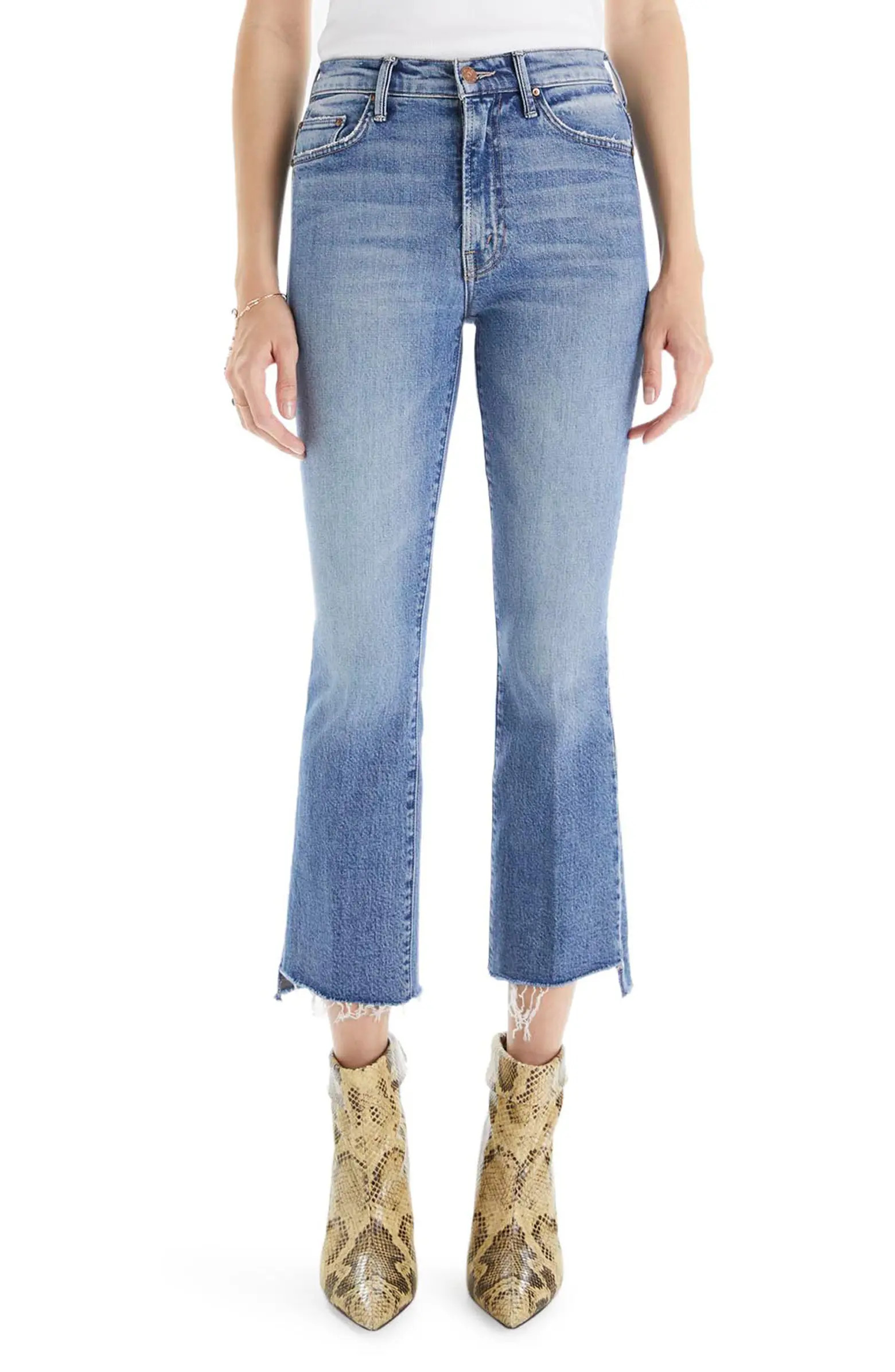 The Insider Frayed Step Hem Crop Bootcut Jeans | Nordstrom