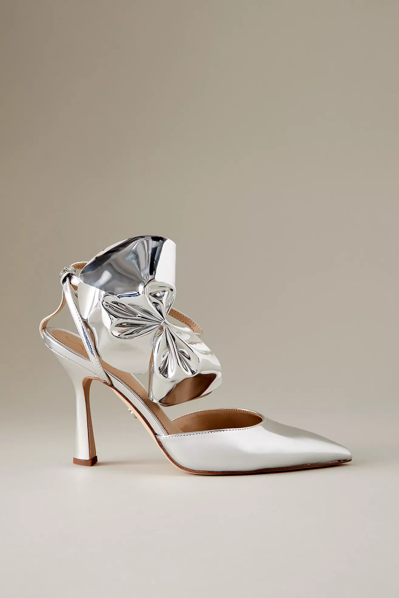Sam Edelman Halie Metallic Bow Pointed-Toe Stiletto Heels | Anthropologie (UK)