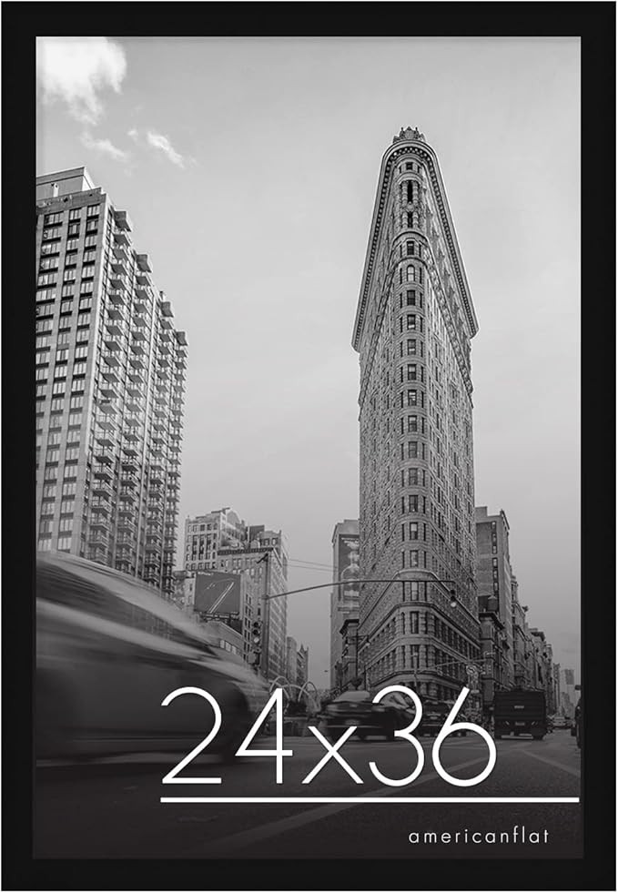 Americanflat 24x36 Poster Frame in Black - Composite Wood with Polished Plexiglass - Horizontal a... | Amazon (US)