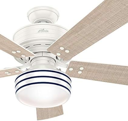 Hunter Fan 52 inch Casual Fresh White Indoor/Outdoor Ceiling Fan with Light Kit and Remote Contro... | Amazon (US)