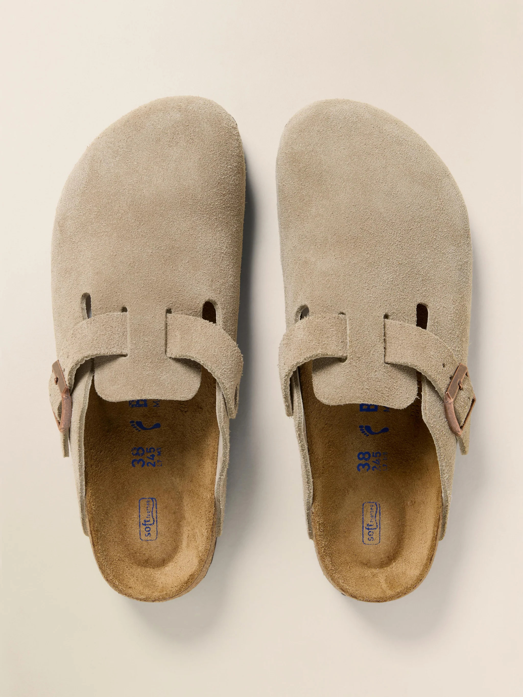 Women's Birkenstock Boston Clog Soft Footbed - Taupe | Faherty