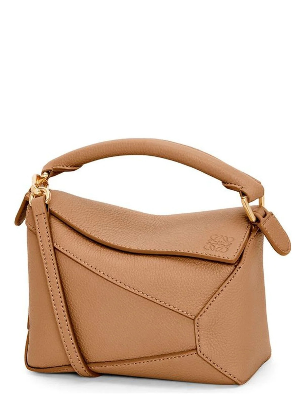 Loewe Women's Puzzle Edge Mini Bag in Toffee | A510P88X16 | LOZURI