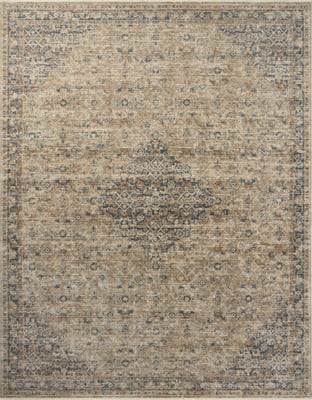 Heritage HER-08 Sage/Navy Area Rug | Rugs Direct