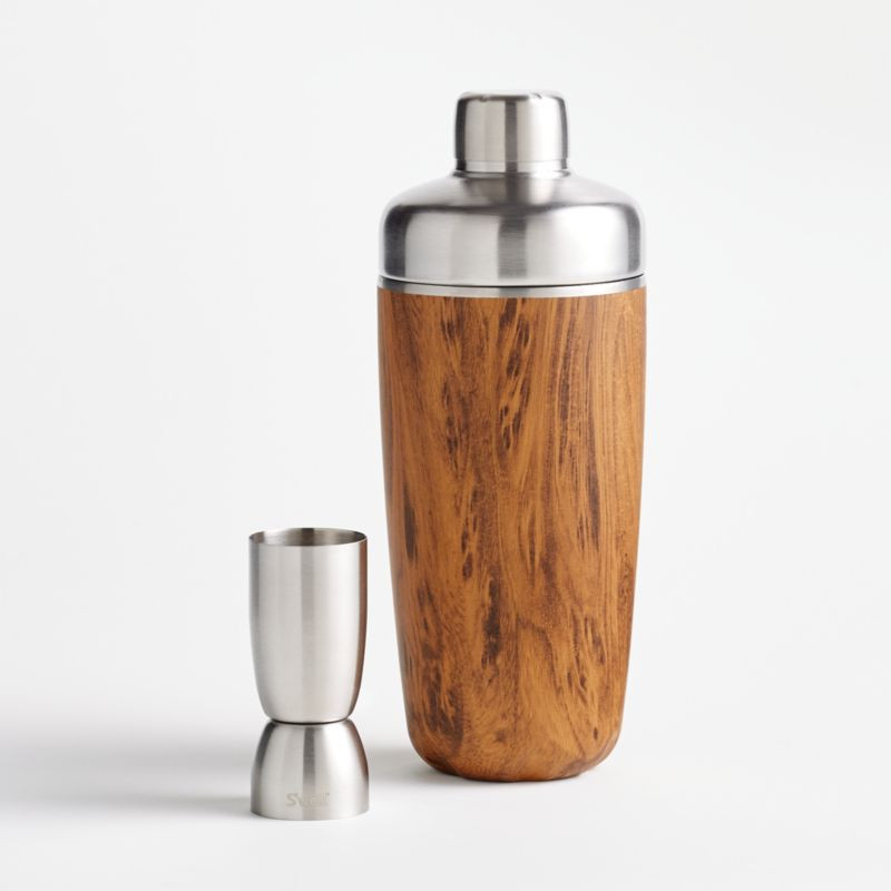 S'well Teakwood Cocktail Shaker Set + Reviews | Crate and Barrel | Crate & Barrel