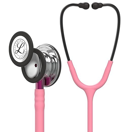 3M Littmann Classic III™ Monitoring Stethoscope, MirrorFinish Chestpiece, Pearl Pink Tube, Pink... | Amazon (US)
