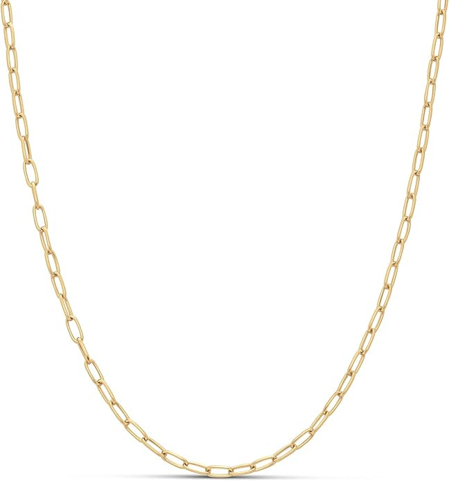Amazon Essentials 14K Gold Plated Paperclip Chain Necklace | Amazon (US)