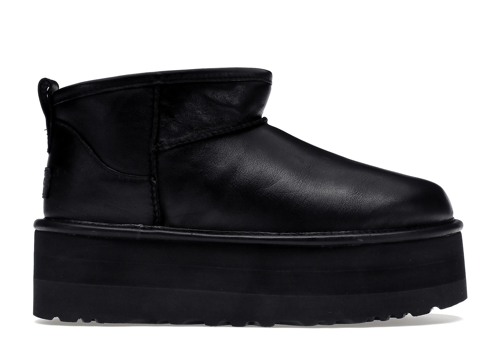 UGG Classic Ultra Mini Platform Boot Leather (Women's) Sneakers in Black | StockX