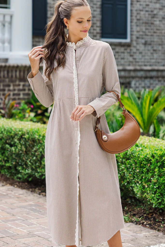 Sway With Me Brown Midi Dress | The Mint Julep Boutique