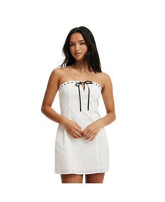 COTTON ON Women's Ribbon Broderie Mini Dress - Macy's | Macy's