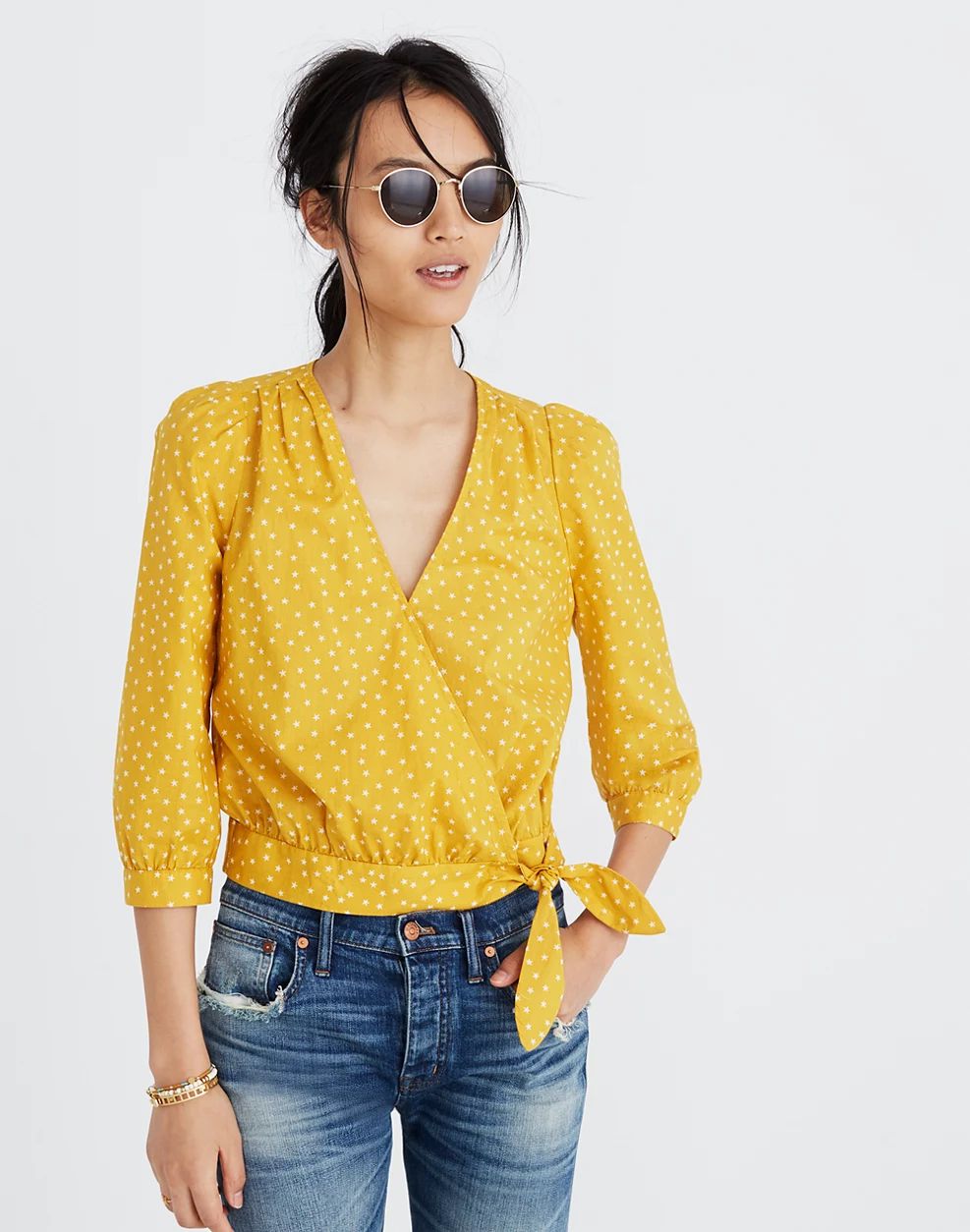 Wrap Top in Star Scatter | Madewell