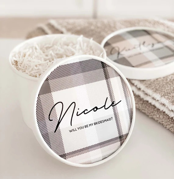 Plaid Bridesmaid Proposal Box Gift Box Personalized Winter | Etsy | Etsy (US)
