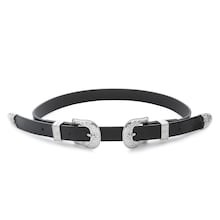 Silver Star Pattern Double Buckle Belt | SHEIN