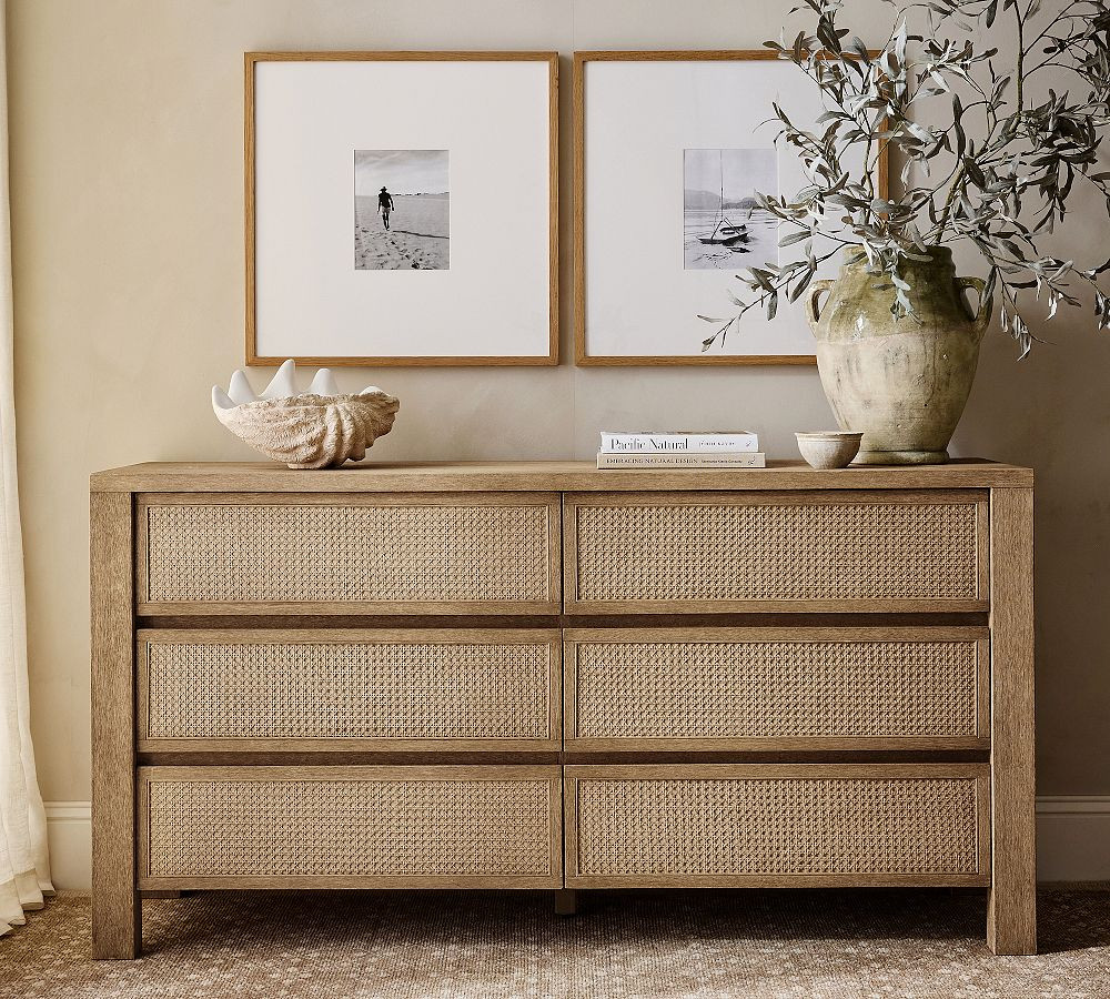 Marina Cane 6-Drawer Dresser (66") | Pottery Barn (US)