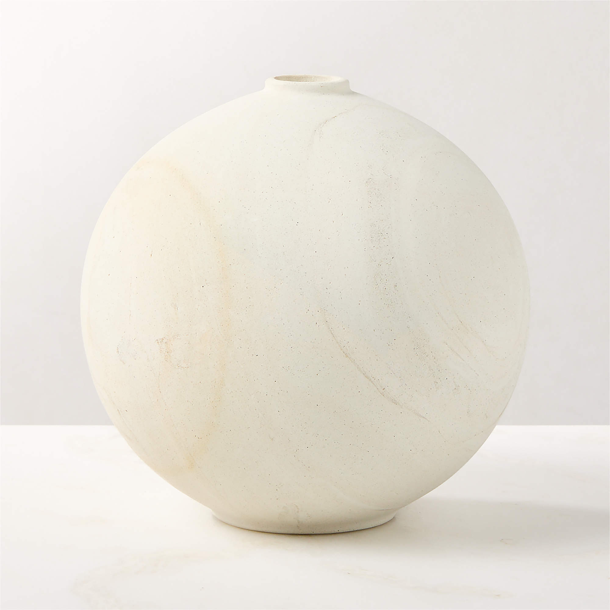 Artesian White Sandstone Vase Small | CB2 | CB2