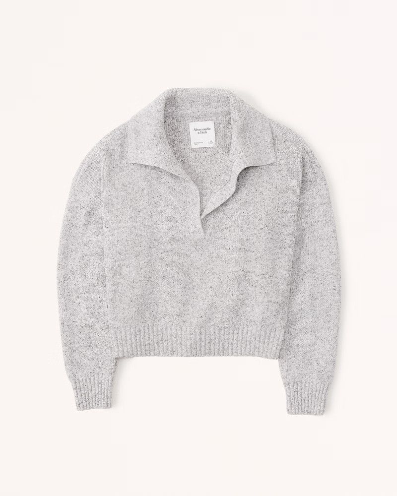 Chenille Notch-Neck Sweater Grey Sweater Sweaters Fall Sweater Sweaters Fall Outfits 2022  | Abercrombie & Fitch (US)