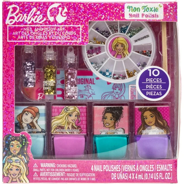 Barbie Do It Yourself Nail Art Polish and Glitter, 10 Piece Set | Walmart (US)